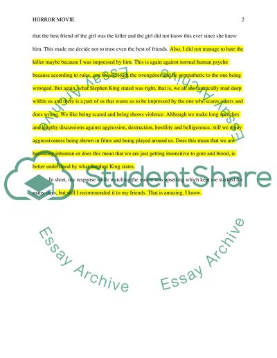 Why we crave horror movies essay sample 12852 image