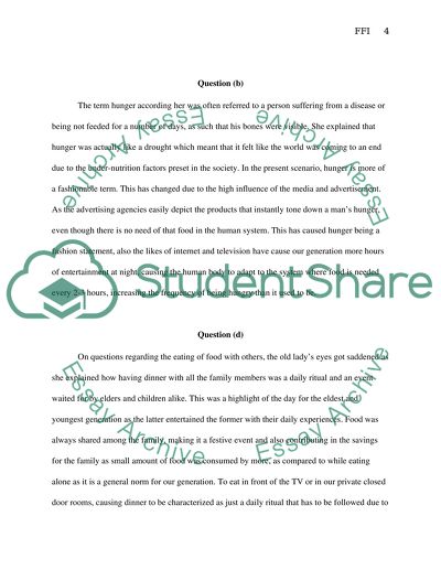 Food Focused Interviews