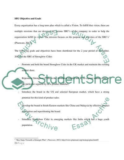 SBU Objective and Goals Analysis