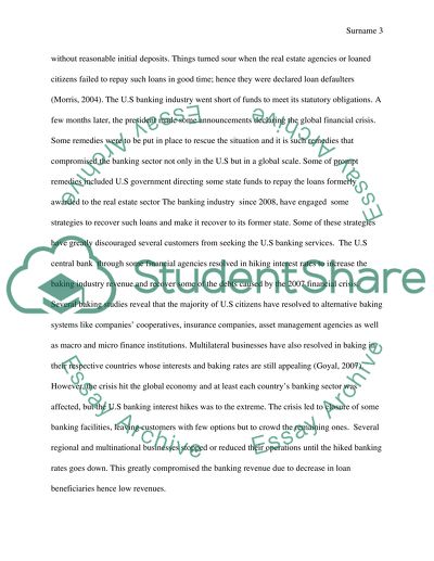 U.S Banking Industry