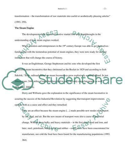 The Steam Locomotive and the Railways