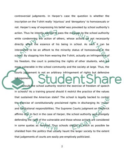 Free Speech Fashion in High Schools