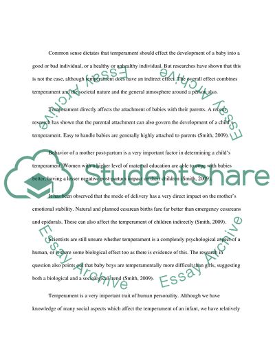 Enduring Characteristics of an Individual