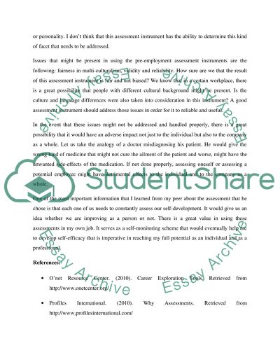 Assesment instrumnt in diversity