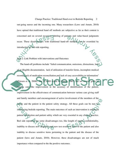 Switching from Traditional Reporting to Bedside Reporting