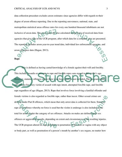 Uniform Crime Report and the National Crime Victimization Survey