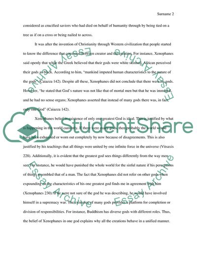 The Concept of Divinity or God by Xenophanes