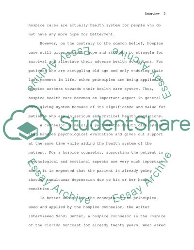 Life Histories and the Hospice Counselor