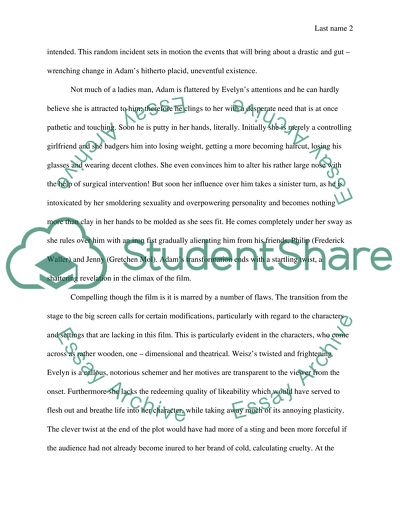 Review of the movie The shape of things