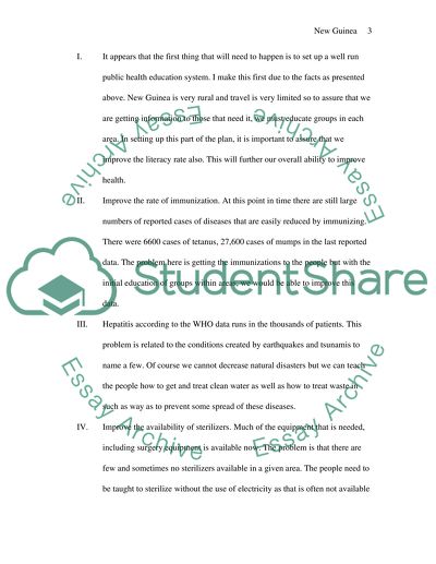 Public Health in New Guinea