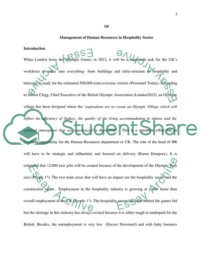 London Olympics 2012: Human Resources