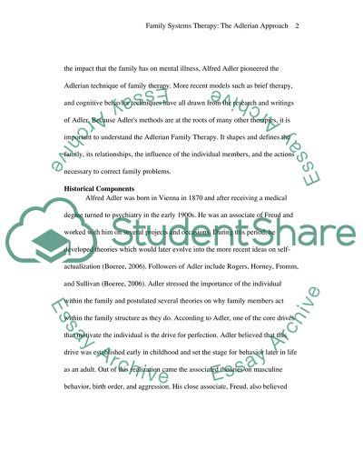 Family Systems Therapy: The Adlerian Approach