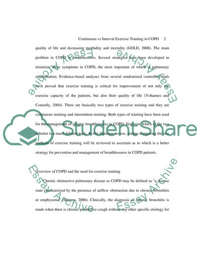 Does interval training improve fitness in COPD