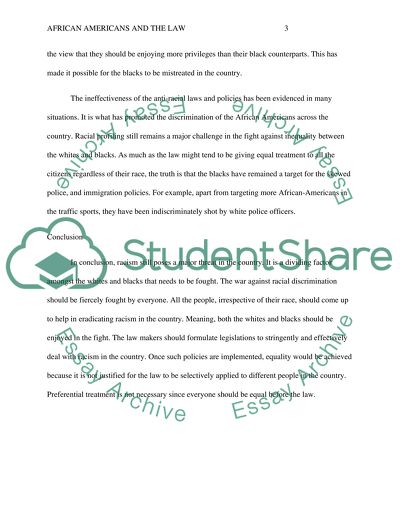 African Americans and the Law