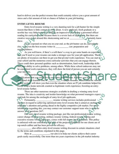 Professional Resume