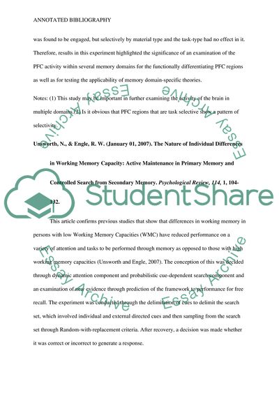 Memory and the Brain: Neural Basis of Attention Processes