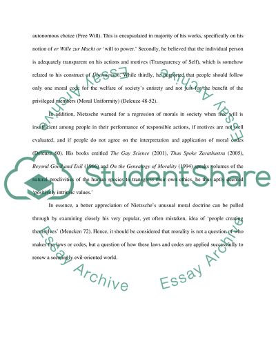 Development of Morality According to Nietzsche