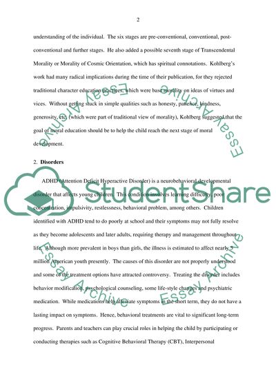 Moral and learning development in children