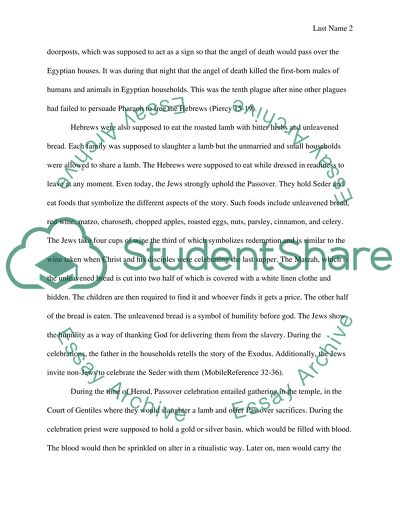 The passover (pesach)