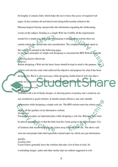 BPS Web Site: at a Glance