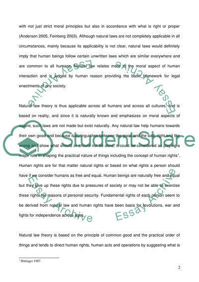 Legal Theory and Natural Law