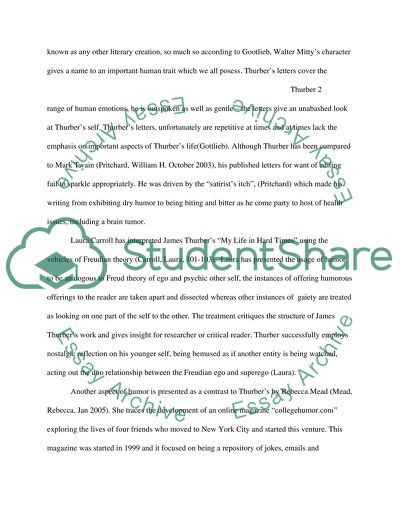 James Thurber and Humor