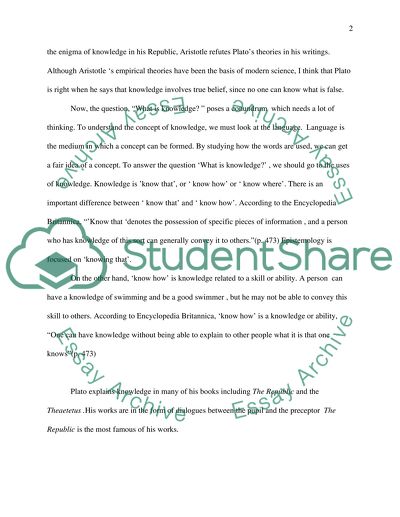 The Nature of Knowledge