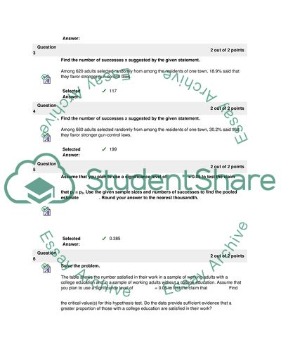 Statistics Quiz Multiple choice