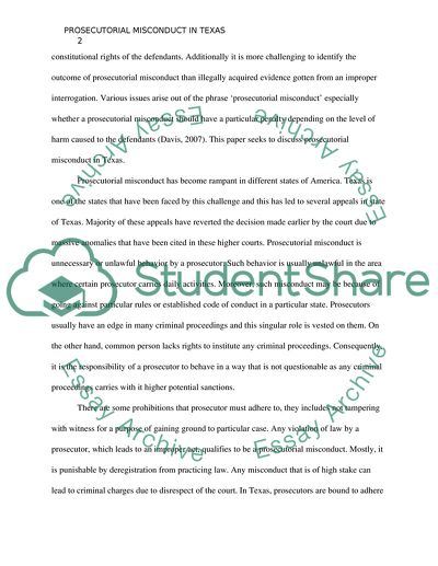 Prosecutorial Misconduct in Texas