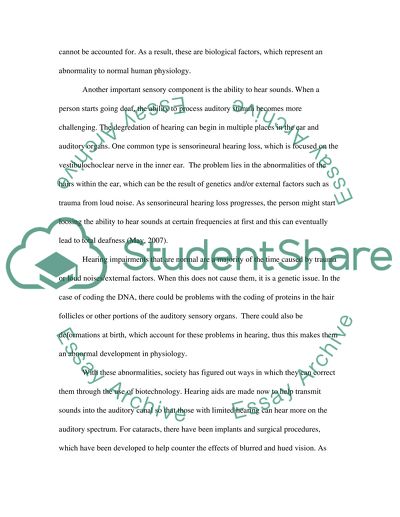 Senses and the endocrine system