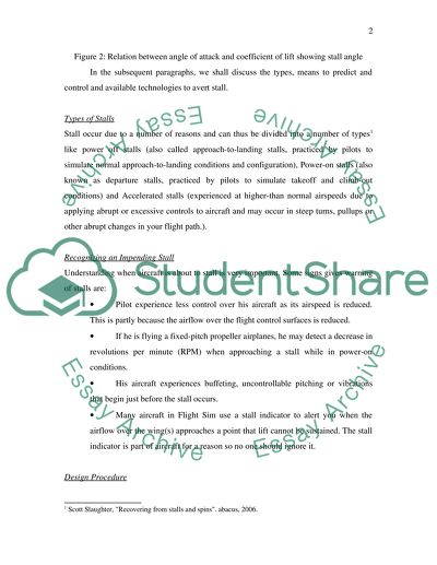The Stall Is a Phenomenon in Aerodynamics