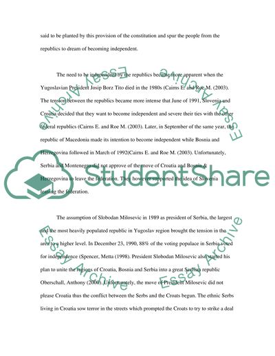 Understanding The Causes Of Ethnic Violence in Yugoslavia