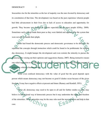 Discussion: Challenges Posed by Democracy