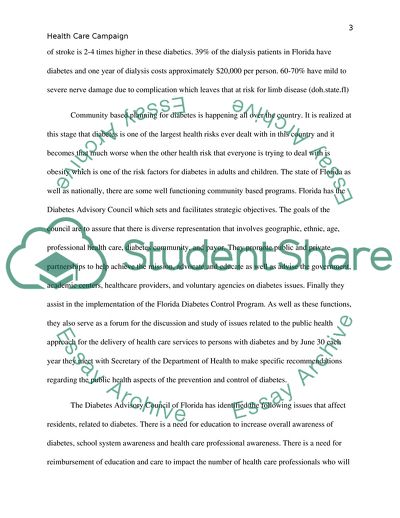 Analysis of Health Care Campaign