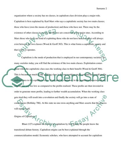 How Capitalism Works in Different Scenarios