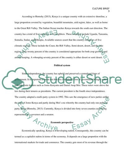 Kenyas Culture Analysis