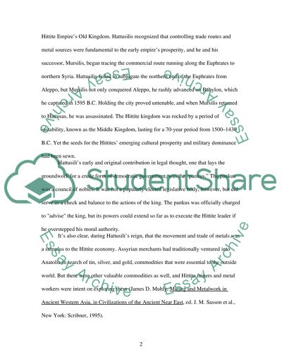 The Achievements of the Hittites in Technology and Legal Reform