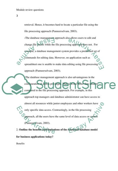 Module review questions