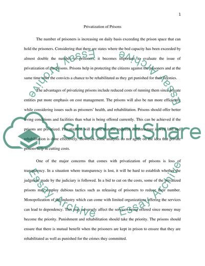 Privatization of Prisons