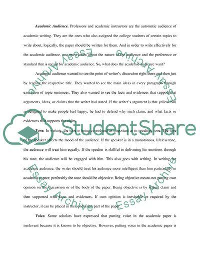 Types of audiences in writing picture