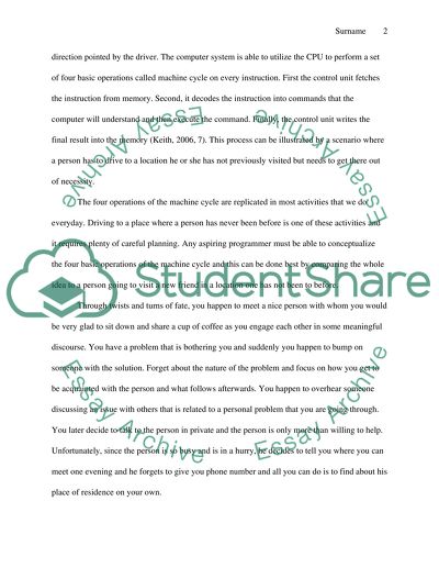 Storing Phase of the Machine Cycle