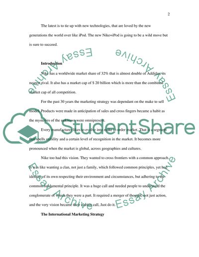 Nikes International Marketing Strategy