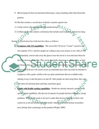 Possible New Products