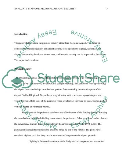 Stafford Regional Airport Security