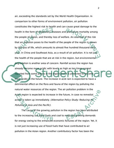 The Air Pollution Problem in the Asian Region