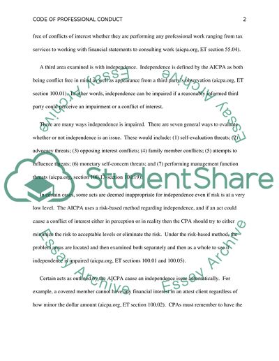 AICPA Code of Professional Conduct