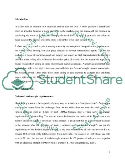 The Cost of Short Selling