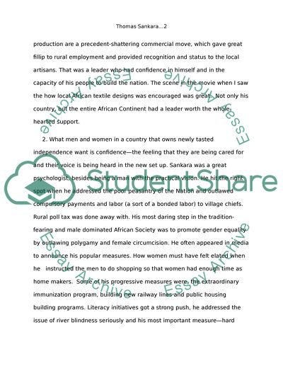 Thomas sankara the upright man review