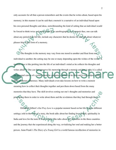 General Characteristics of Memoirs