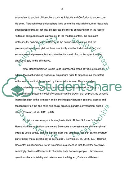 Can Individual Virtue Survive Corporate Pressure